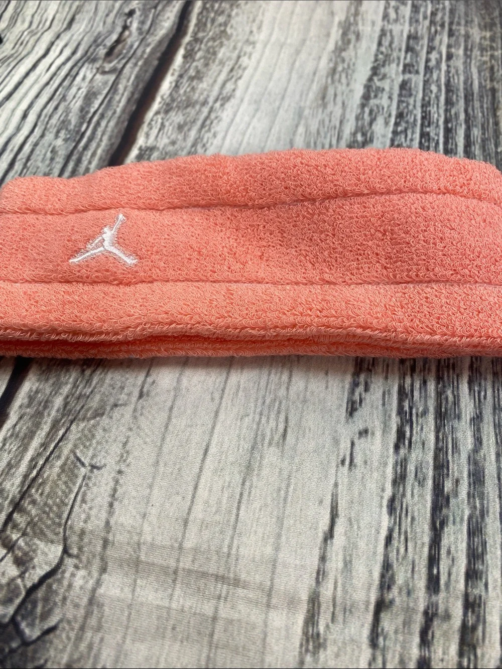 Jordan Terry Cloth Headband Pink Embroidered Jumpman Logo NWT